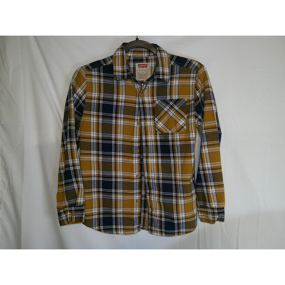 Levi's Kids Size M Plaid Long Sleeve Button Up Shirt Casual Top